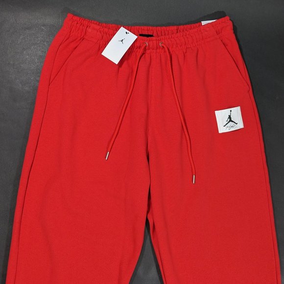 Nike Jordan Men`s Essential Flight Fleece Joggers Size 2XL 38x30 Fire Red - Picture 2 of 10